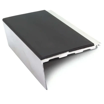 NXFS06 Aluminium Rakeback Stair Nosing – 62mm x 33mm Safety Profile Black