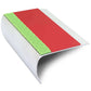 ASL25 69x40mm Aluminium Non Slip Stair Nosing Edge Trim With Pvc Insert Red