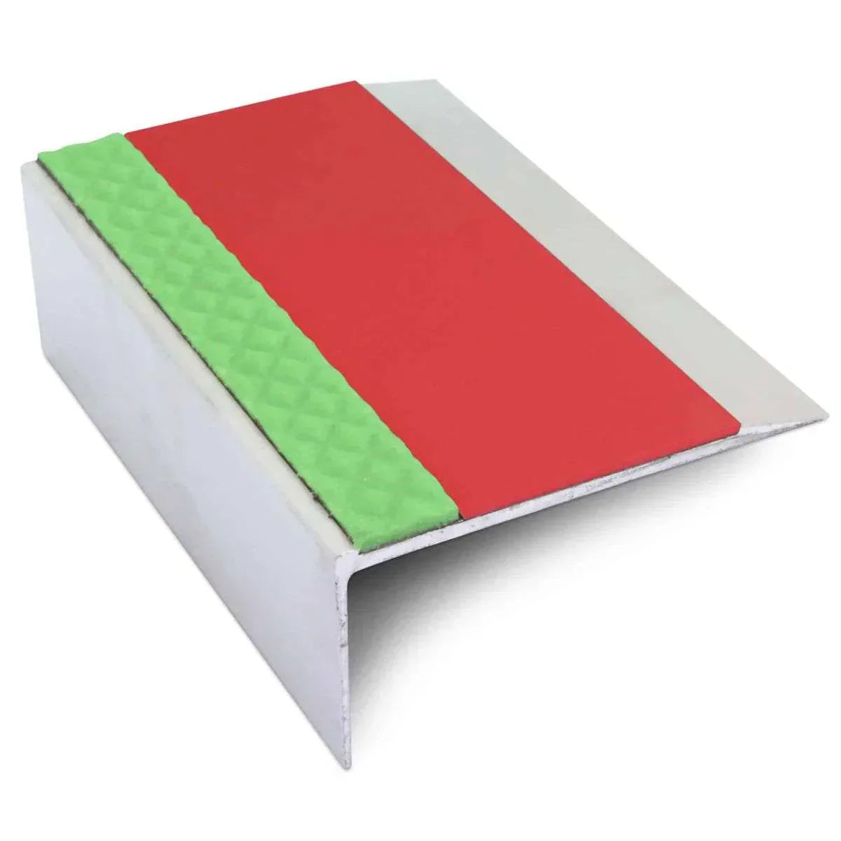 ASL15 66x32mm Aluminium Non Slip Stair Nosing Edge Trim With Pvc Insert Red