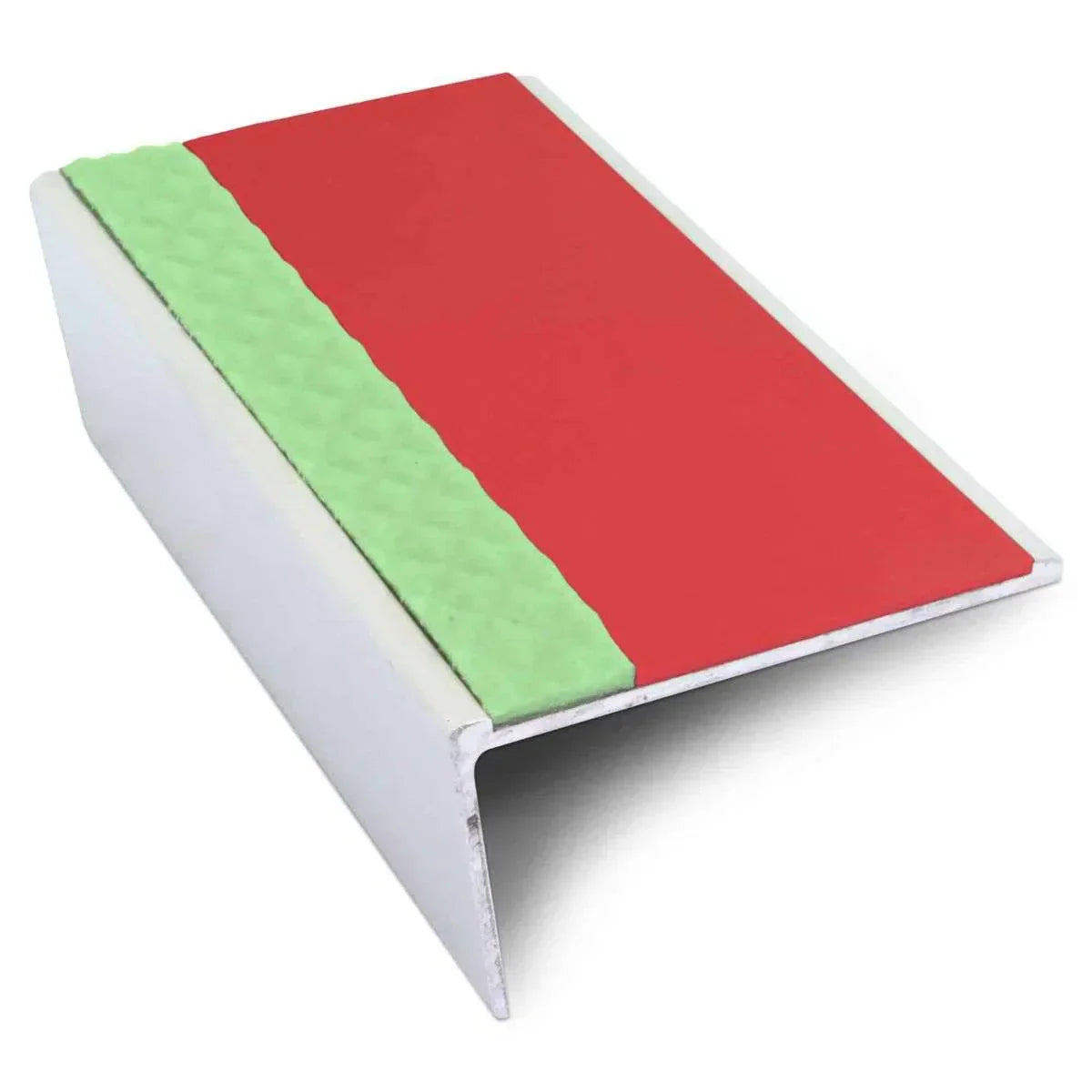 ASL02 57x32mm Aluminium Non Slip Stair Nosing Edge Trim With Pvc Insert Red