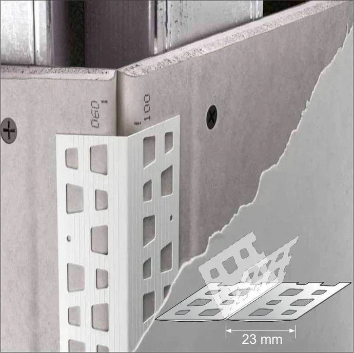 10 X 23x23 Pvc Universal Render Corner Bead 2.5m