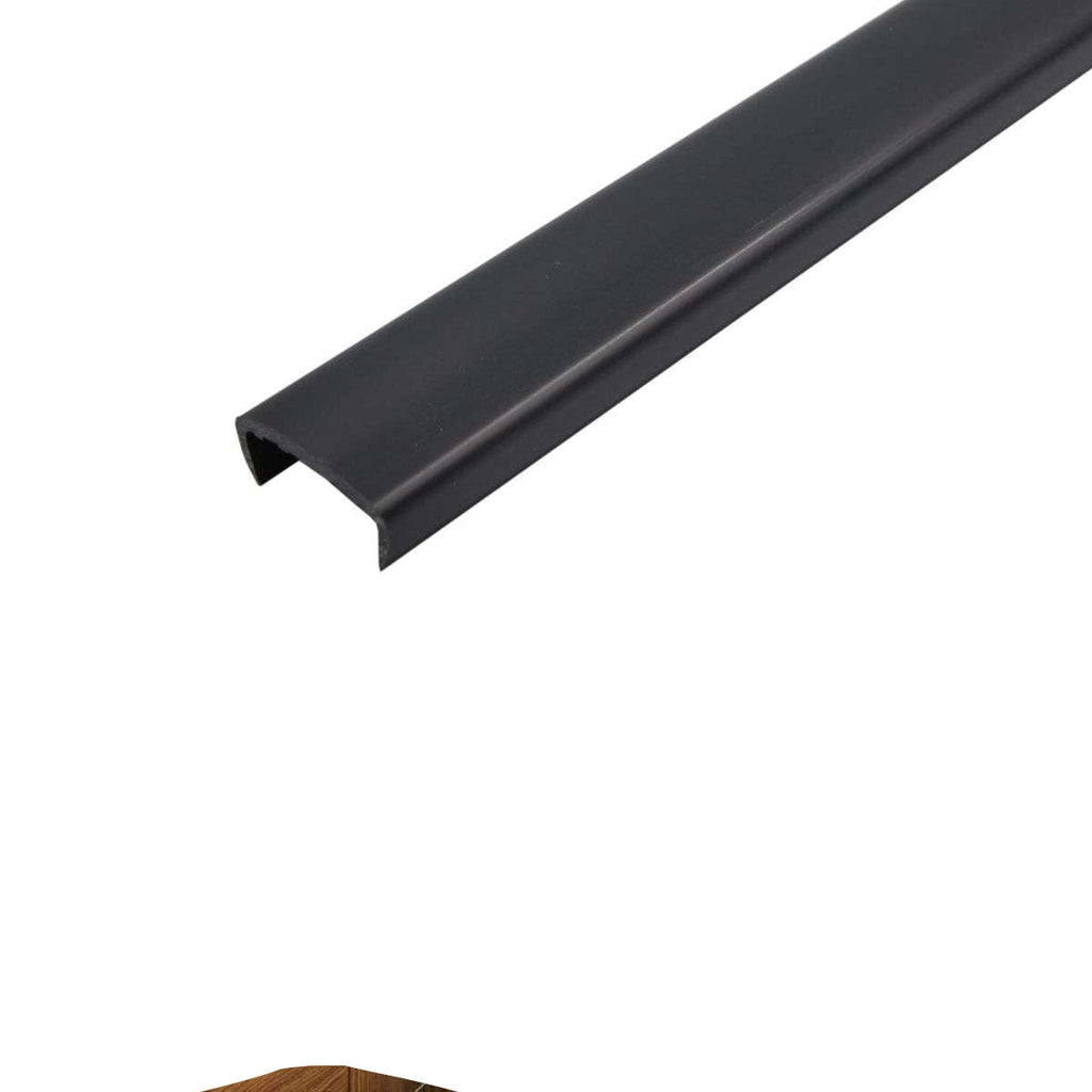PVC U Section Melamine Furniture Edge Trim – 18mm x 2.6m Black
