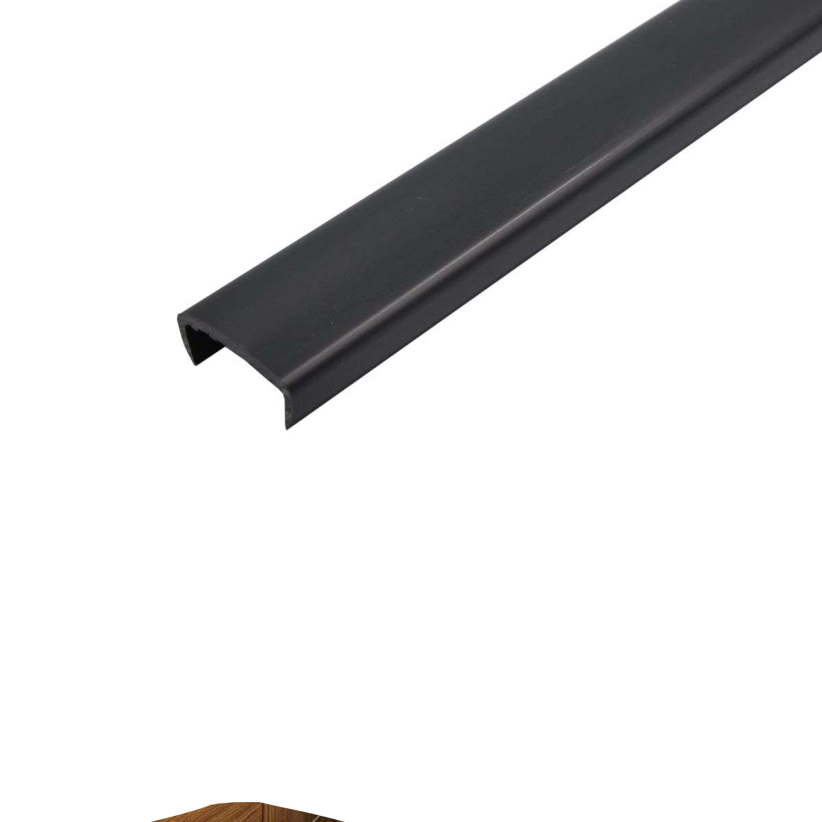PVC U Section Melamine Furniture Edge Trim – 18mm x 2.6m Black