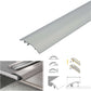 Aluminium Floor Edging Strip Door Threshold Adjustable for Smooth Floor Transitions S16 Silver