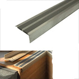 SA11 40 x 20mm Non Slip Rubber Aluminium Stair Nosing Edge Trim With Insert External Use