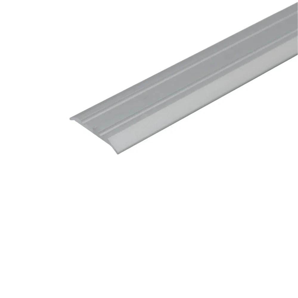 A12 25mm Anodised Aluminium Flat Door Threshold Strip Silver 0.9M