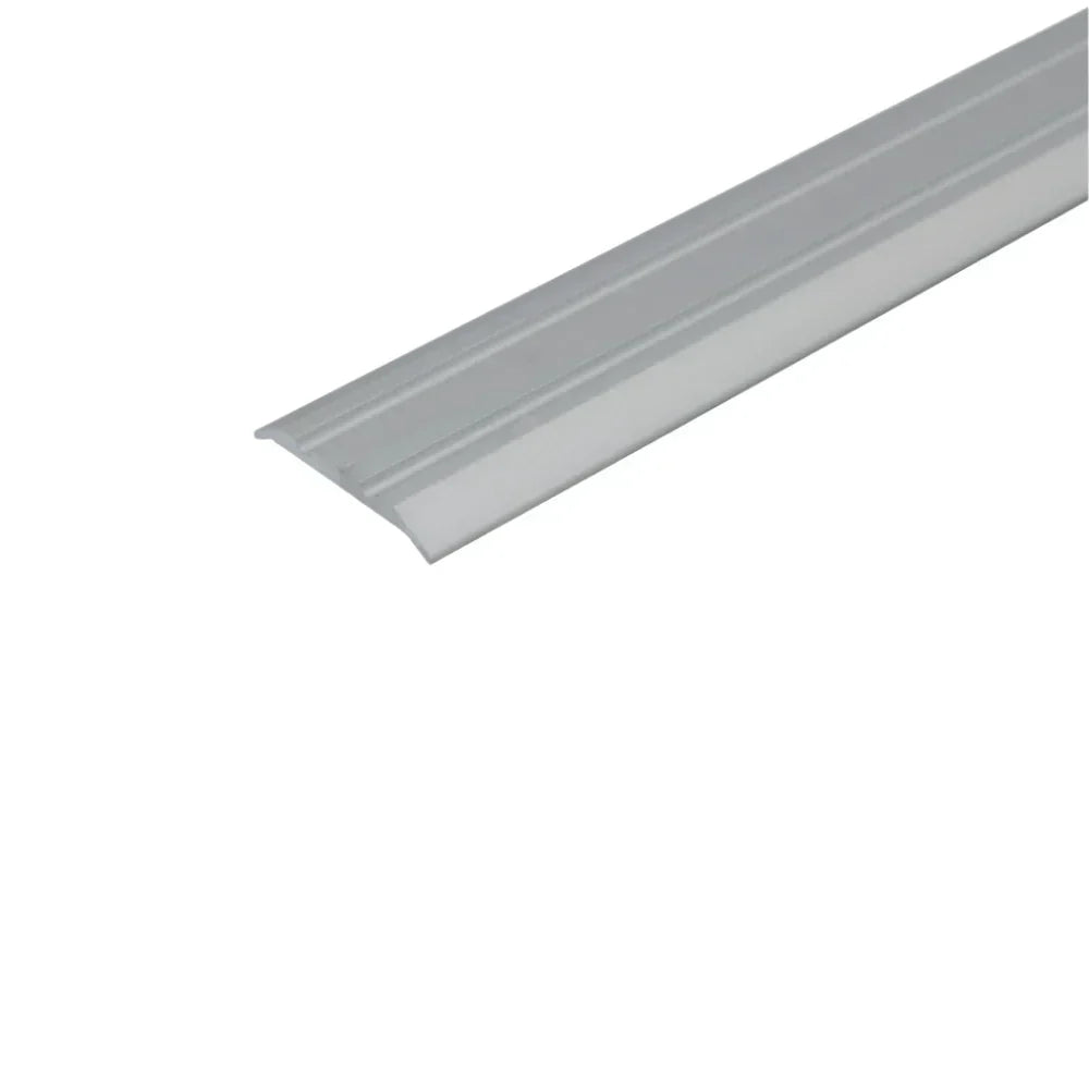 A12 25mm Anodised Aluminium Flat Door Threshold Strip Silver 0.9M