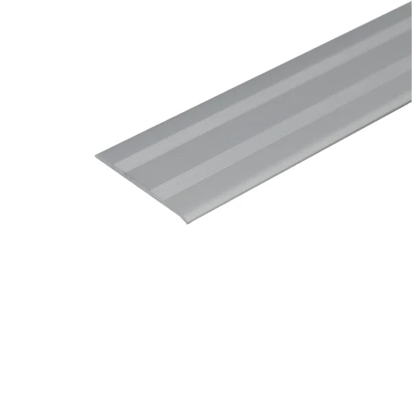 A08 35mm Anodised Aluminium Flat Door Threshold Profile Silver