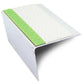 ASL26 67x55mm Tredsafe DDA Compliant Aluminium Non Slip Stair Nosing Edge Trim With Pvc Insert White Tredsafe