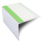 ASL21 67x55mm TredSafe DDA Compliant Aluminium Non Slip Stair Nosing Edge Trim With Pvc Insert White Tredsafe