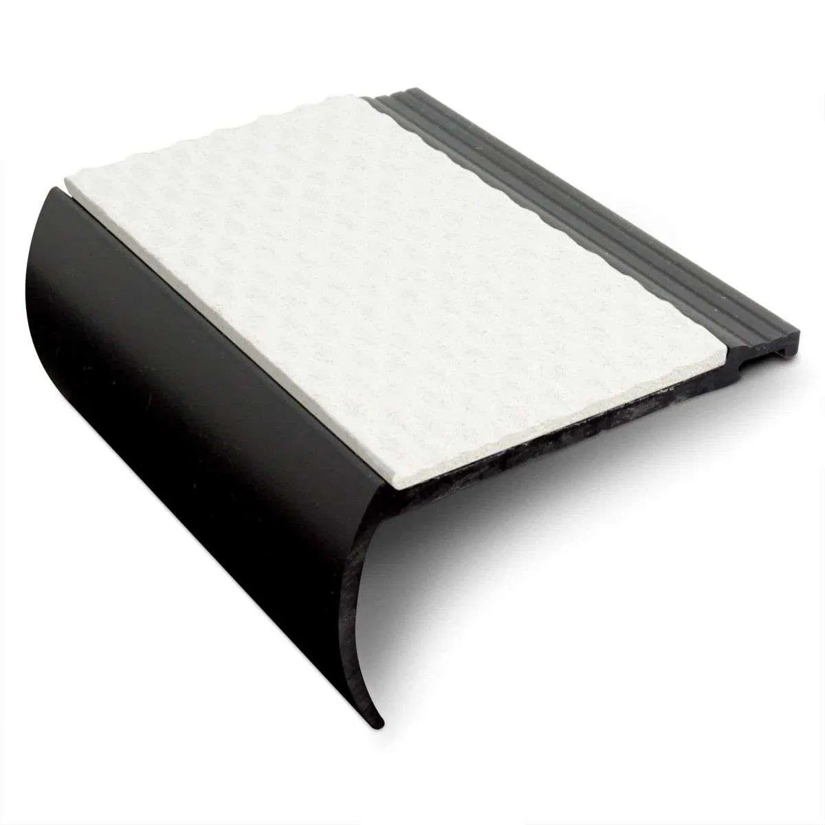 NHB 72x38mm Tredsafe Non-Slip Hard Nose PVC Stair Nosing – Heavy Duty White Tredsafe