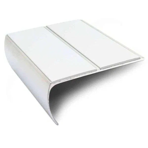 NSL29 Aluminium Anti-Slip Stair Nosing 87x40mm – Heavy-Duty Edge Trim with PVC Insert White