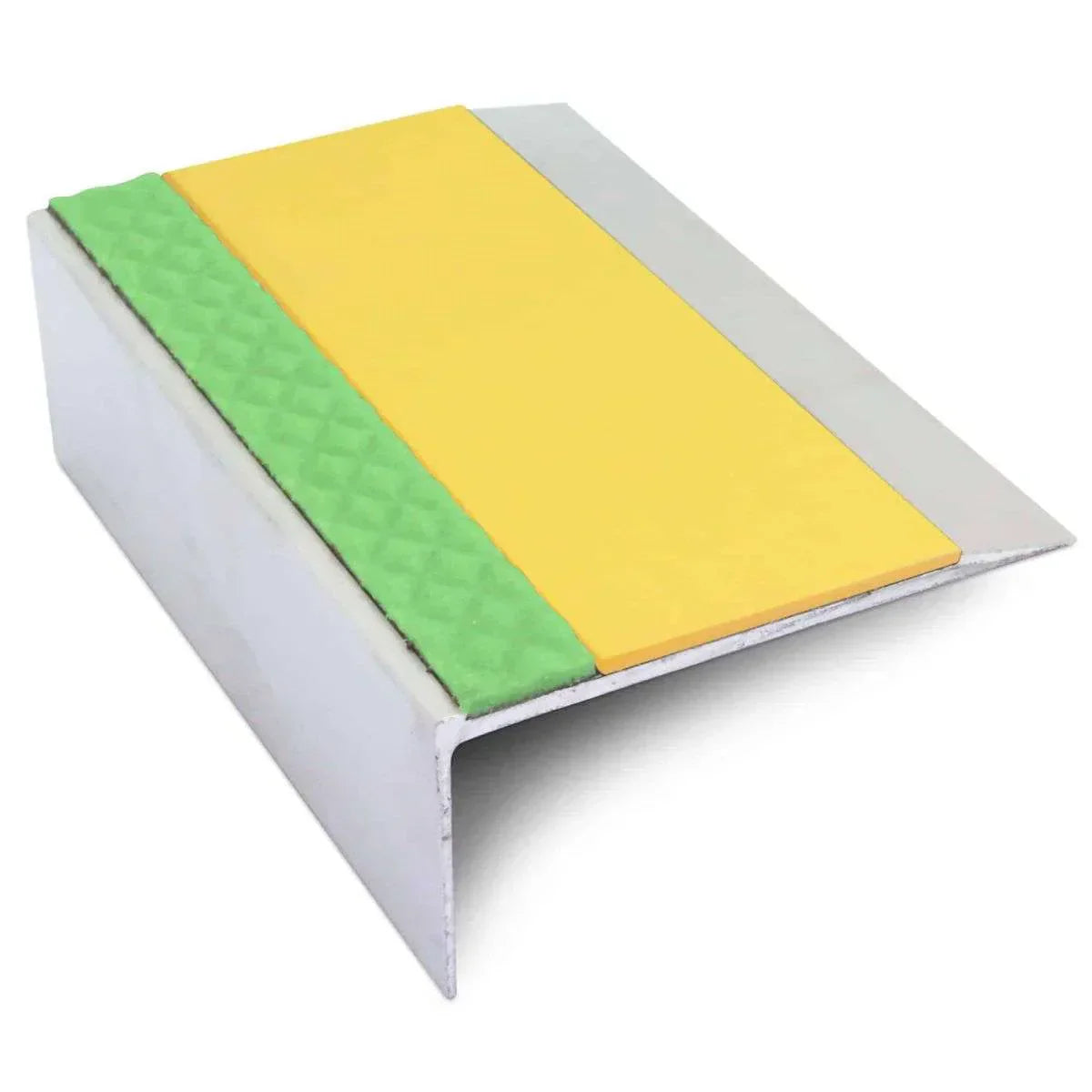 ASL15 66x32mm Aluminium Non Slip Stair Nosing Edge Trim With Pvc Insert Yellow