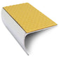 NSL03 Tredsafe 57 x 40mm Aluminium Non Slip Stair Nosing Bullnose Edge Trim With Pvc Insert Yellow Tredsafe